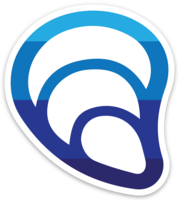 Blue Oyster Die Cut Sticker